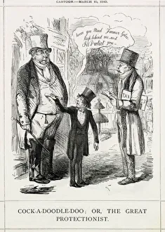 Cartoon, Cock-a-Doodle-Doo; or, The Great Protectionist