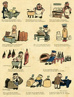 Expensive Gallery: Cartoon, Cost of food and drink, WW1