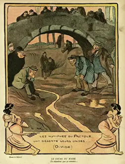 Cartoon, The course of the Deutschmark, WW1