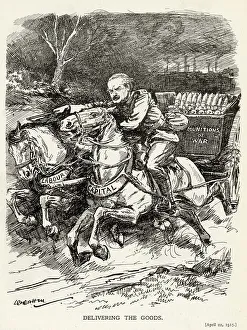 Cartoon, Delivering the Goods (Lloyd-George)