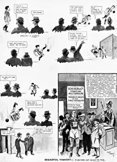 Feats Prints: Cartoon Depicting the Problems of Professionalism in Footbal