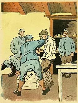 Puttees Collection: Cartoon, Difficult extraction, WW1