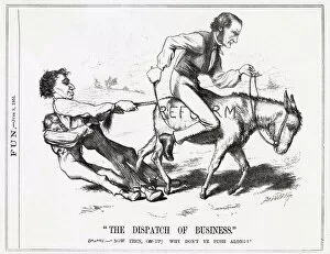 Ridicule Gallery: Cartoon, The Dispatch of Business (Disraeli and Gladstone)