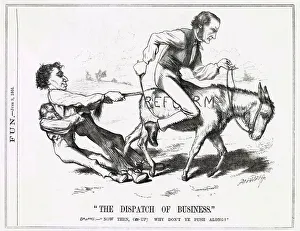 Pull Gallery: Cartoon, The Dispatch of Business (Disraeli and Gladstone)