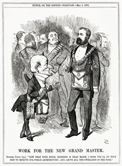 Freemasonry Prints: Cartoon, Edward, Prince of Wales, Masonic Grand Master