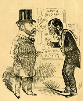 Benefit Collection: Cartoon, Edward, Prince of Wales outside a music hall