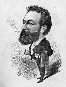 Villiers Collection: Cartoon, Edwin Villiers, theatre manager and actor