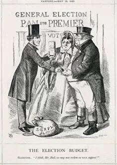 Responsible Collection: Cartoon, The Election Budget (Gladstone)
