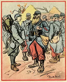 Reinforcements Prints: Cartoon, Encounter, WW1