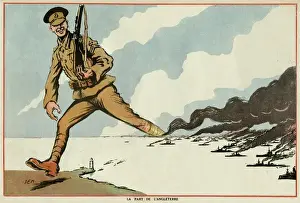 Stepping Prints: Cartoon, Englands Share, WW1