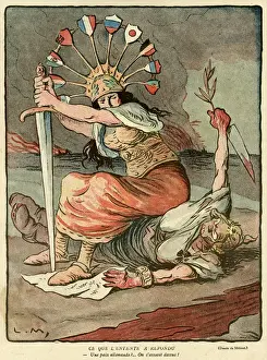 Deceptive Prints: Cartoon, Ententes Reply, WW1