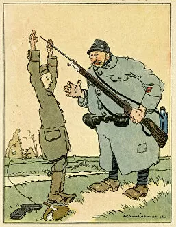 Puttees Collection: Cartoon, Family man, WW1