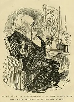 Montefiore Prints: Cartoon, Father Time to Sir Moses Montefiore