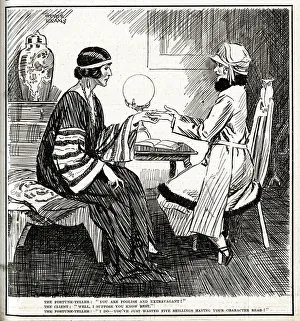 Teller Collection: Cartoon, Fortune teller visit