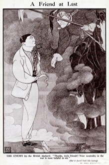 Cartoon, A Friend at Last, WW1