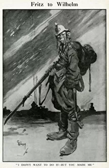 Cartoon, Fritz to Wilhelm, WW1