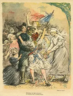 Marianne Prints: Cartoon, Georges Clemenceau post-WW1