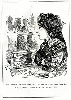 Images Dated 22nd August 2017: Cartoon, Georgina Weldon, classical singer