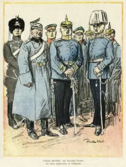 Skull Prints: Cartoon, German officer (Boche Faces), WW1