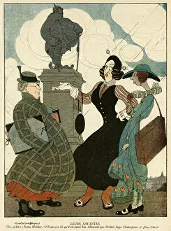 Cartoon, German women as seen by the French, WW1