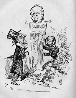 Cartoon, Gladstone, Bradlaugh and Labouchere