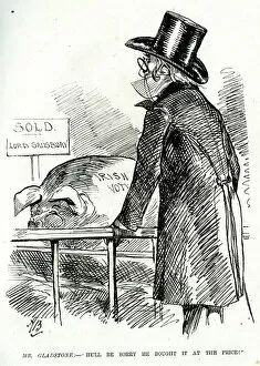 Images Dated 21st August 2019: Cartoon, Gladstone and the Irish Vote