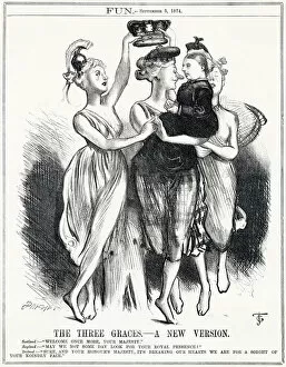 Cartoon, The Three Graces -- A New Version (Queen Victoria)