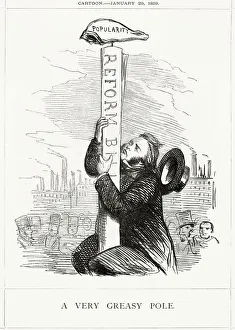 Policy Collection: Cartoon, A Very Greasy Pole (John Bright)