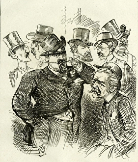 Images Dated 20th April 2017: Cartoon, group of London theatre managers