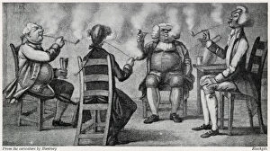 Cartoon by Henry Bunbury, The Smoking Club