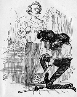 Novella Collection: Cartoon, Henry Irving and Charles Kean