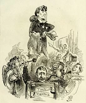Images Dated 20th April 2017: Cartoon, Henry Irving returning to the London theatre