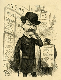 Images Dated 21st April 2017: Cartoon, Henry James Byron, dramatist