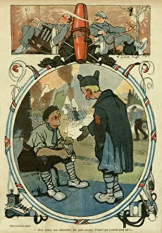 Images Dated 16th October 2015: Cartoon, The importance of tobacco, WW1