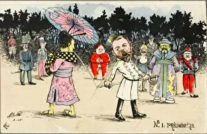 Nicolas Collection: Cartoon impression of the Russo-Japanese War 1 of 5
