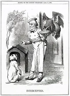 Cartoon, Intercepted (Gladstone and John Bull)