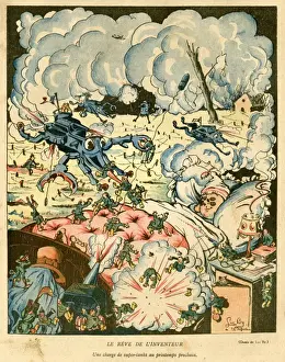 Explosions Prints: Cartoon, The Inventors Dream, WW1