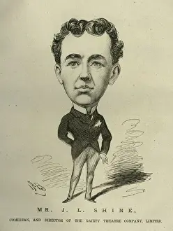 Cartoon, J L Shine, comedian and theatre director