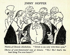 Alcoholism Collection: Cartoon, Jimmy Hopper, Drink to me only with thine eyes