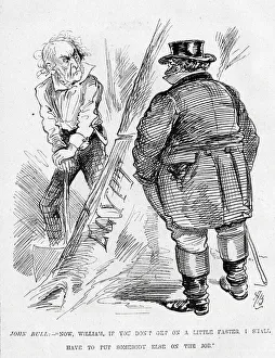 Policy Collection: Cartoon, John Bull and William Gladstone