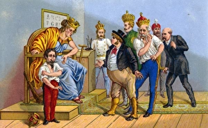 Images Dated 12th January 2016: Cartoon, John Bulls Vindication Before Dame Europa