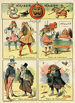 Cartoon, Kaiser Kabot, WW1 Cartoon, Kaiser Kabot, WW1