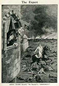 Cartoon, Kaiser Wilhelm II and Abdul Hamid, WW1