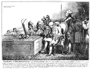 Brobdingnag Prints: Cartoon, The King of Brobdingnag and Gulliver