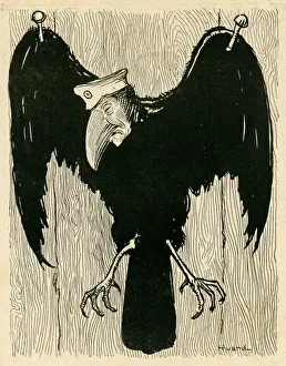 Bulgaria Prints: Cartoon, King Ferdinand of Bulgaria as a bird, WW1