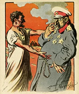 Liar Collection: Cartoon, King Ferdinand of Bulgaria and Judas, WW1