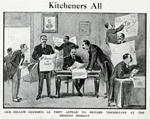 Ideas Prints: Cartoon, Kitcheners All, WW1