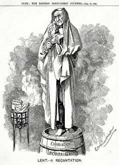 Controversy Collection: Cartoon, Lent - A Recantation, Gladstone