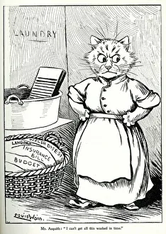 Trouble Prints: Cartoon, Liberal Prime Minister Asquith