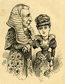 Cartoon, Lord Cairns and Miss Fortescue Cartoon, Lord Cairns and Miss Fortescue